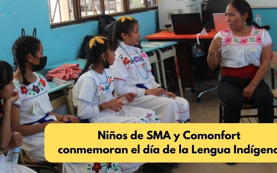 Niños y niñas de SMA y Comonfort cantan y recitan en nahúatl y hñähñu en el Día Internacional de la Lengua Materna