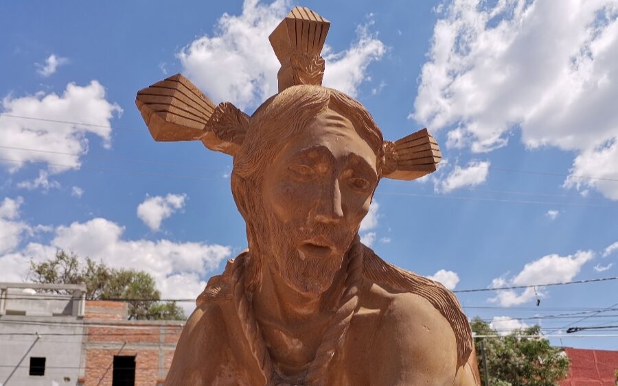 Estatua del Señor de la Columna ya está en la ciudad, es guardada en un taller del Obraje