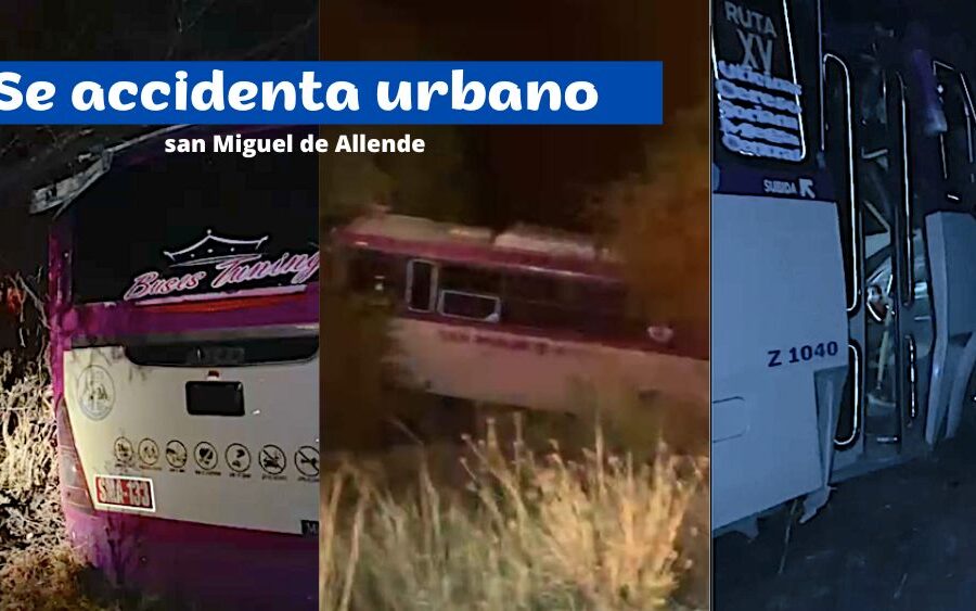 Se accidenta urbano en carretera a Los Rodríguez en san Miguel de Allende