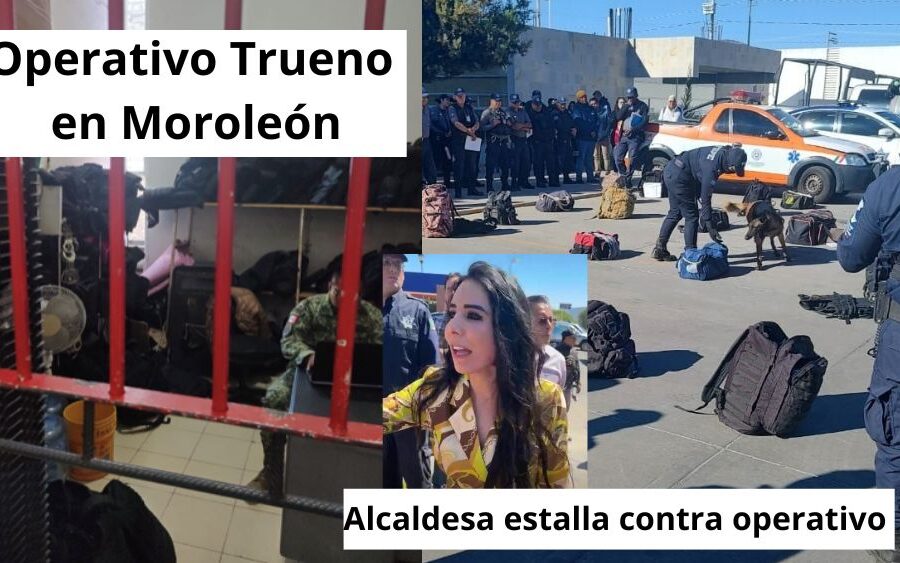 Aplican Operativo Trueno en Moroleón, Alcaldesa Alma Barragán estalla contra policías estatales