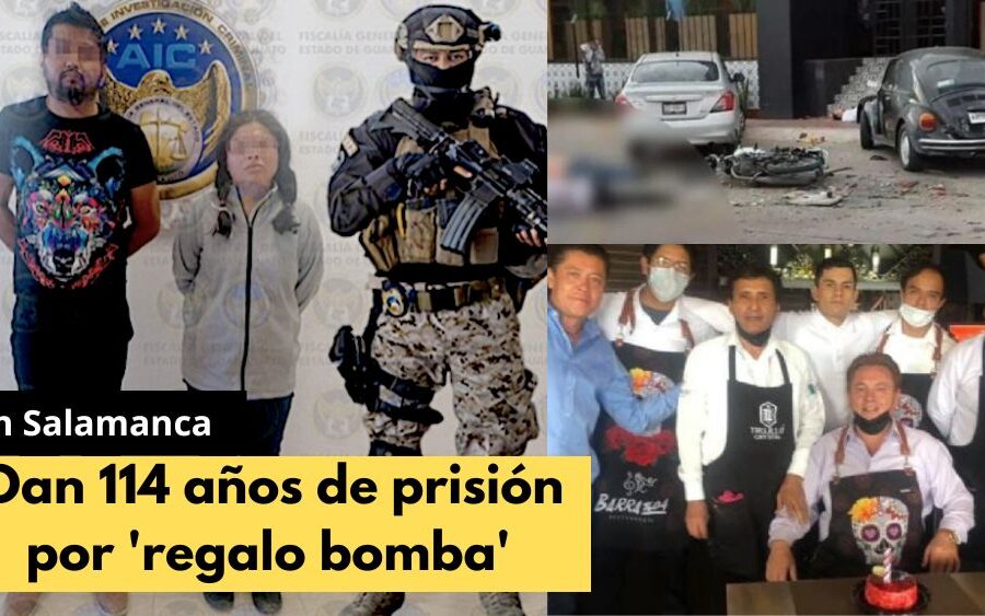 Dan 114 años de prisión a pareja que mandó ‘regalo bomba’ a restaurante en Salamanca