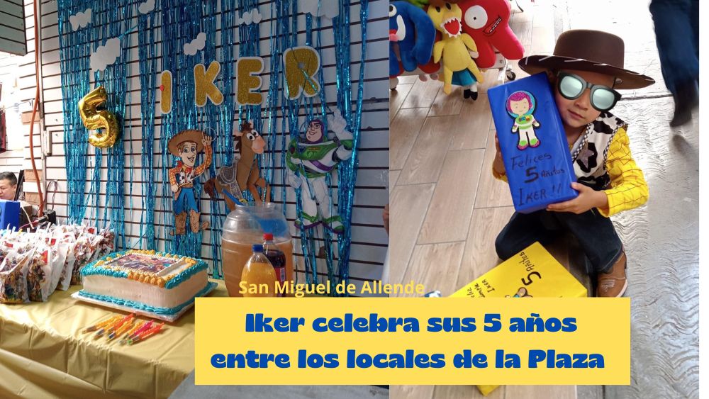 Iker celebra su cumple número 5 en el trabajo de su mami y su abue: La Plaza Guadalupe