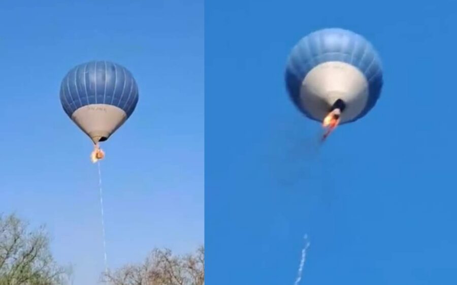 Se incendia y desploma Globo Aerostático en Teotihuacán, Edomex; 2 personas murieron y hay 3 lesionados