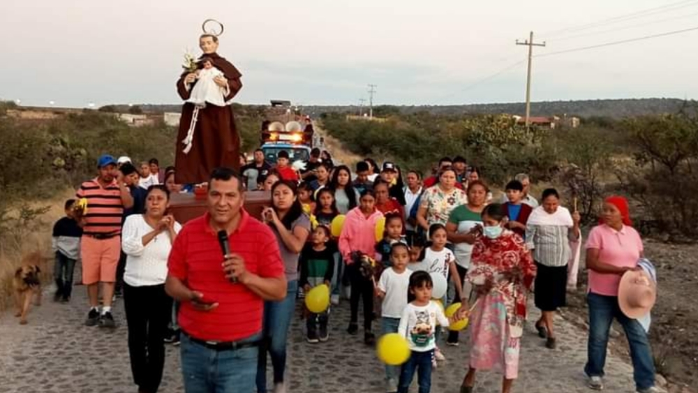 Rumbo su festividad, San Antonio de Padua peregrino ya anda en las comunidades de SMA