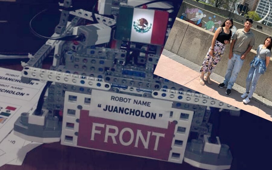 ‘Juancholon’ es el robot que Ariana, Daniela y Emmanuel expondrán este viernes en el ROBOFEST de Michigan