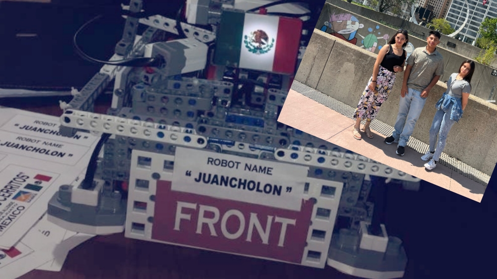 ‘Juancholon’ es el robot que Ariana, Daniela y Emmanuel expondrán este viernes en el ROBOFEST de Michigan