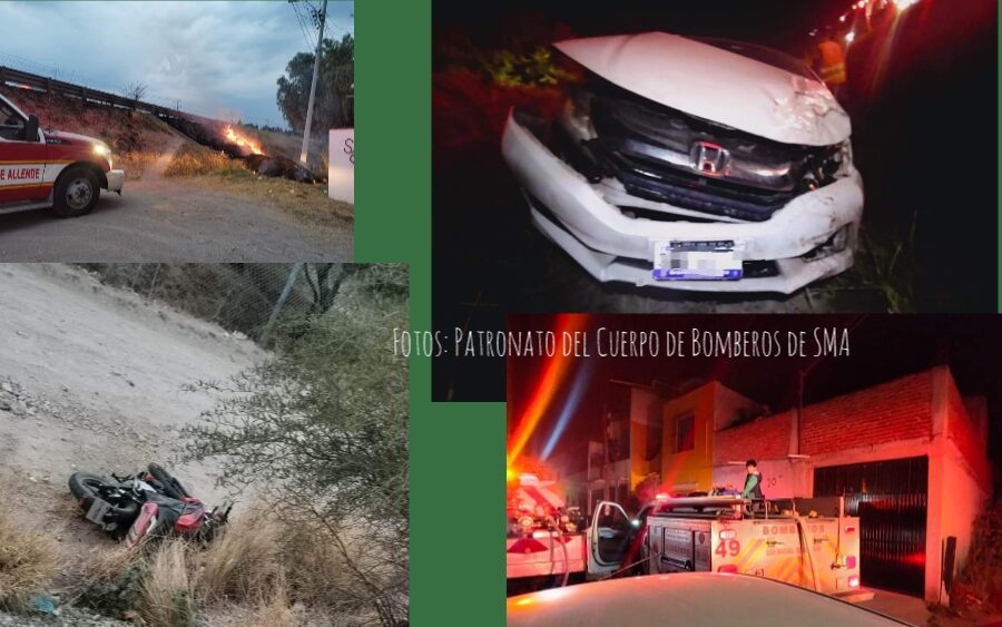 Los accidentes de la noche de este viernes en San Miguel de Allende