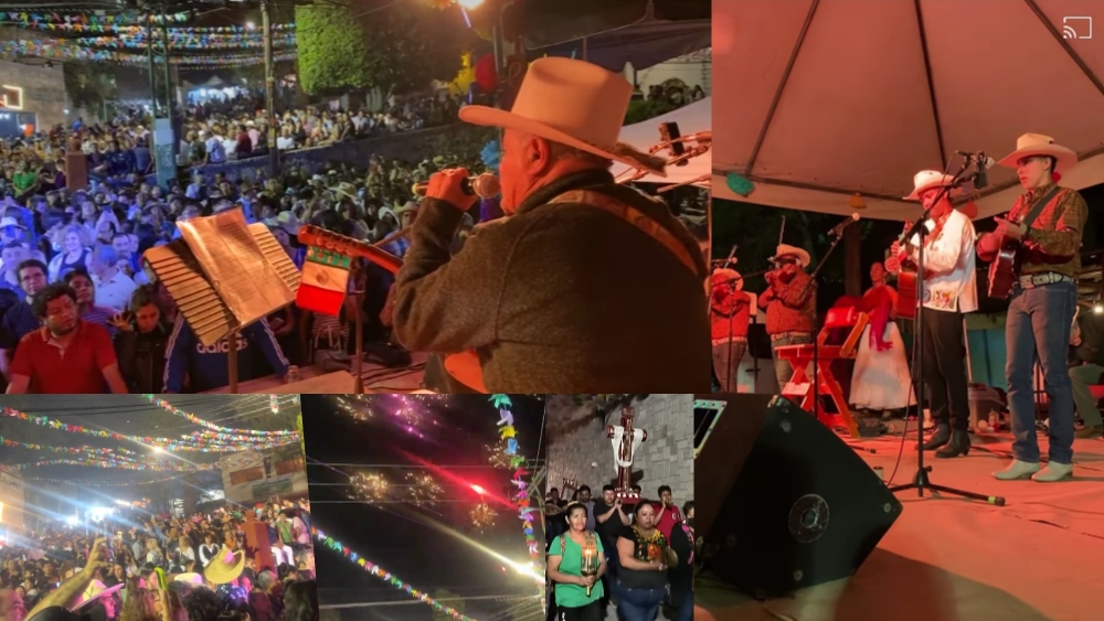 Los Leones de la Sierra de Xichú amenizaron las fiestas del Valle del Maíz este jueves en la noche