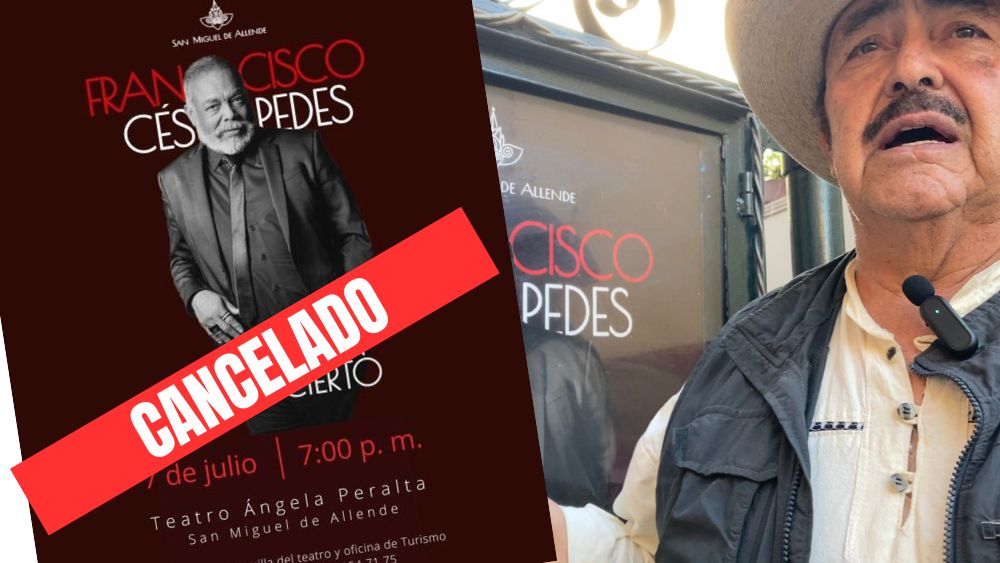 Anuncian cancelación del concierto de Francisco Céspedes en San Miguel de Allende por ofender a Obrador
