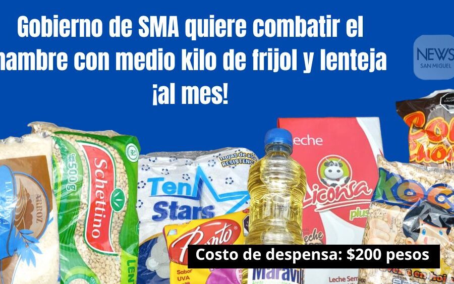 Trejo busca ‘combatir el hambre’ de sanmiguelenses con despensas de $200 pesos ¡al mes!