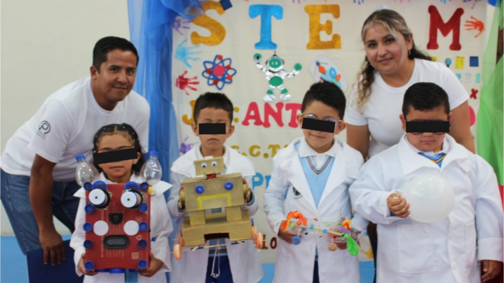 Niños de preescolar de San Miguel de Allende tuvieron su feria tecnológica y científica STEAM