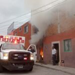 Controlan incendio de una casa y ponen a salvo a sus habitantes en la colonia Santa Rosa en San Miguel de Allende