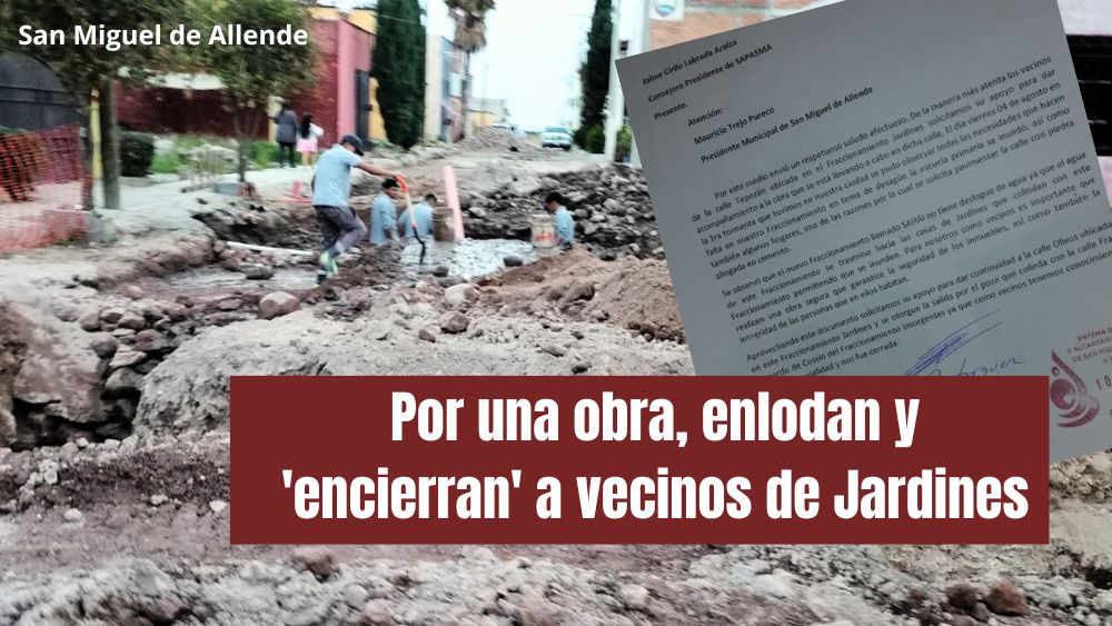 Obras Públicas y Sapasma ‘agujeran’ calles del Fracc. Jardines y provocan inundaciones y daños a sus casas