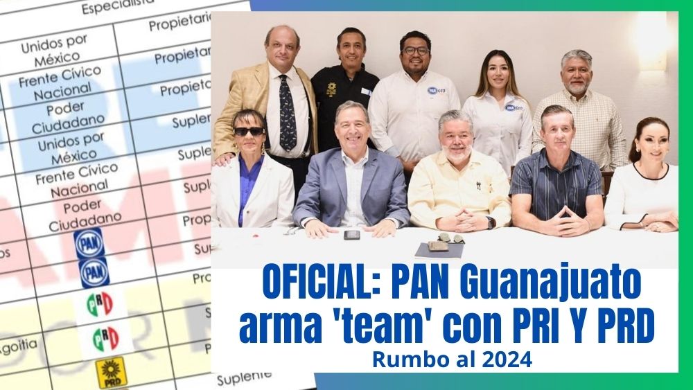 ¡Es oficial! PAN Guanajuato se une al PRI y PRD para armar Frente e ir juntos al 2024