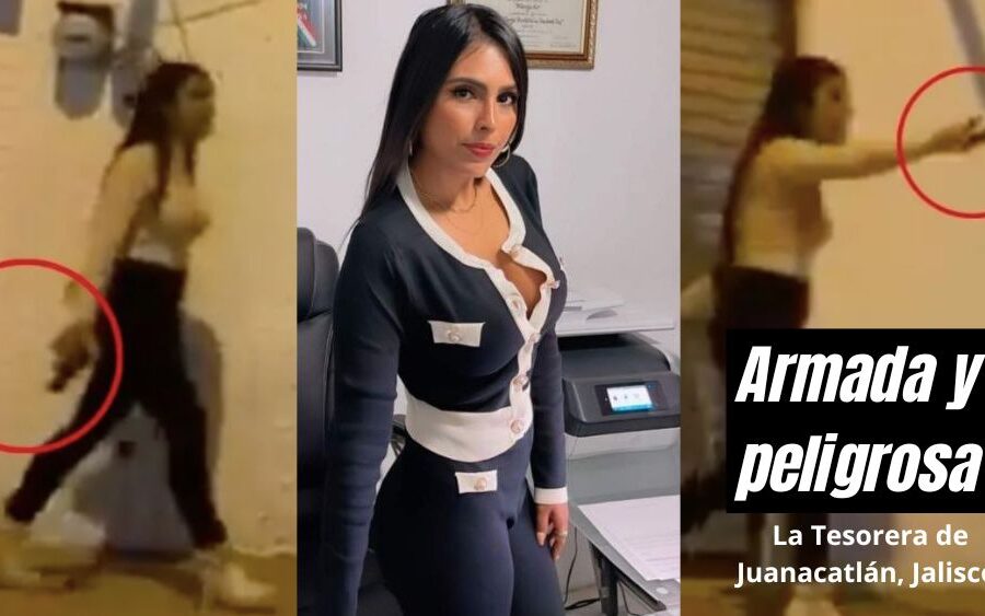 VIDEO. Con un ‘Ya lárguense a la v…» y un arma, una Tesorera en Jalisco corre a sus vecinos molestos