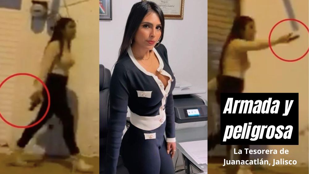 VIDEO. Con un ‘Ya lárguense a la v…» y un arma, una Tesorera en Jalisco corre a sus vecinos molestos