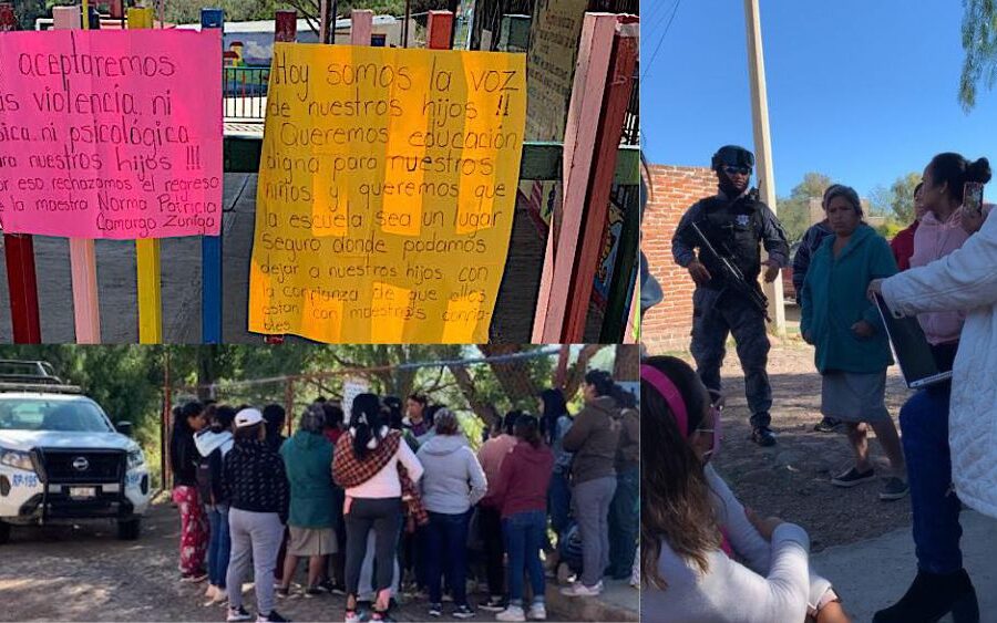 Padres de familia del kínder en Presa Allende acusan a maestra de maltratar a los niños y le impiden el paso