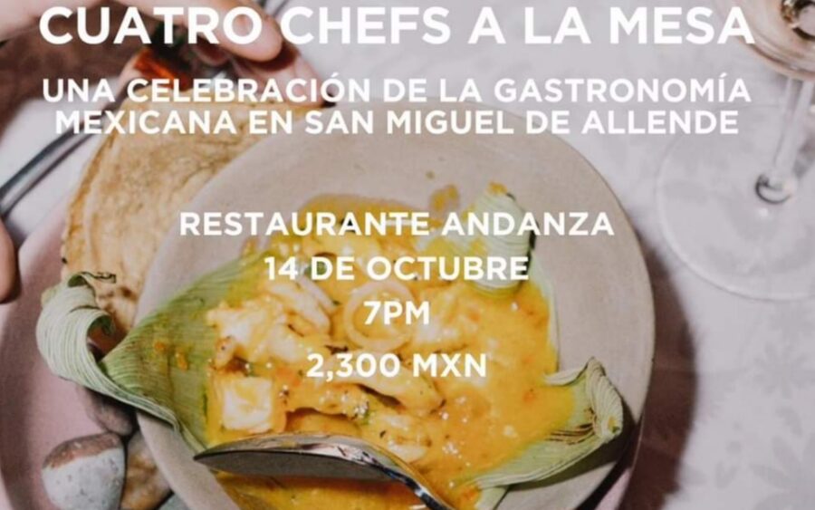 «Cuatro Chefs a la Mesa: Expresiones Culinarias», la experiencia culinaria este 14 de octubre en restaurante de SMA