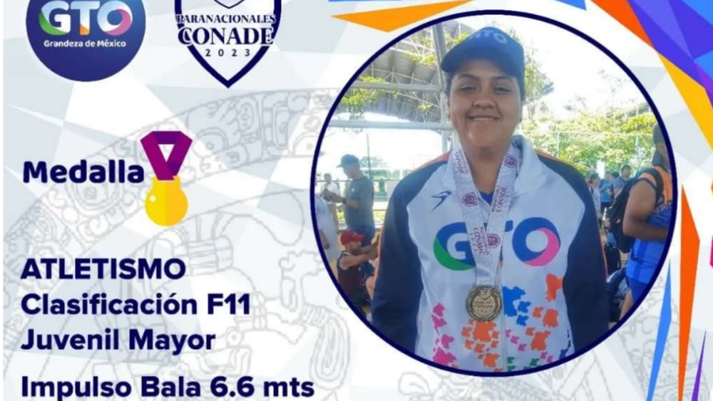 Sanmiguelense gana Oro en Paranacionales CONADE 2023 en categoría de atletismo