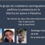 Sanmiguelenses organizan marcha en apoyo a Palestina