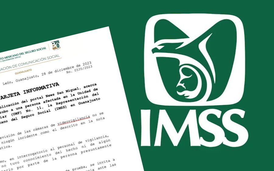 Delegación estatal revisa cámaras y pide a usuario presentar denuncia por presunto robo en IMSS de Sa Miguel de Allende