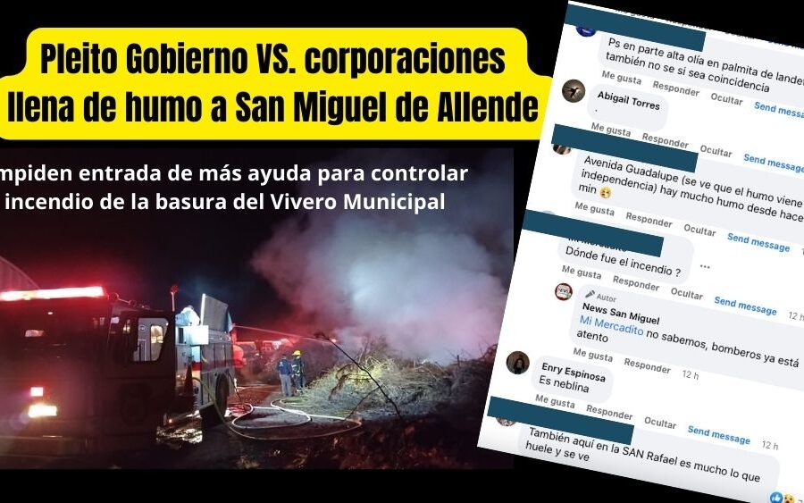 Incendio en Vivero Municipal de San Miguel de Allende desata preocupación y deja ver que pleito con cuerpos de emergencia está poniendo en riesgo a sanmiguelenses