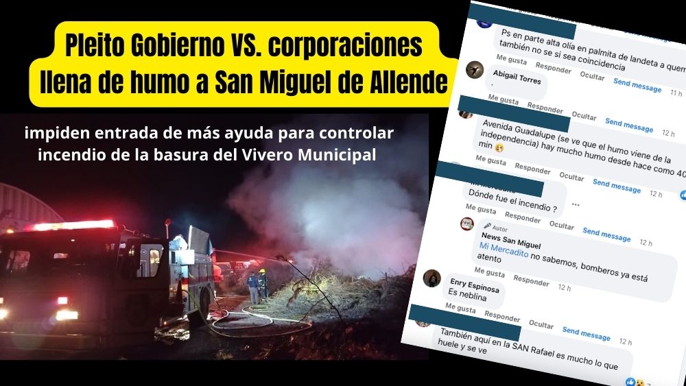 Incendio en Vivero Municipal de San Miguel de Allende desata preocupación y deja ver que pleito con cuerpos de emergencia está poniendo en riesgo a sanmiguelenses