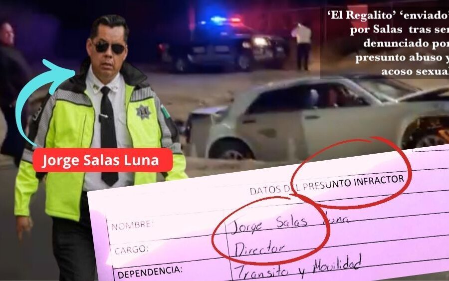 Choque revela presunto atentado contra empleada de Tránsito tras denunciar al Director de la Corporación, Jorge Salas Luna, de abuso y acoso sexual