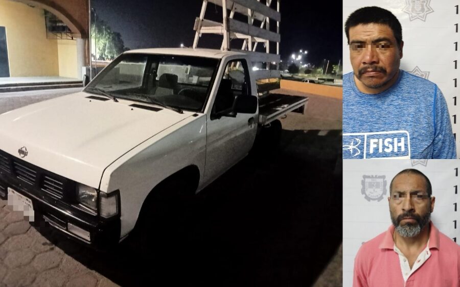 Gerardo y Juan fueron detenidos en la carretera a Querétaro por robarse una camioneta en la Santa Julio