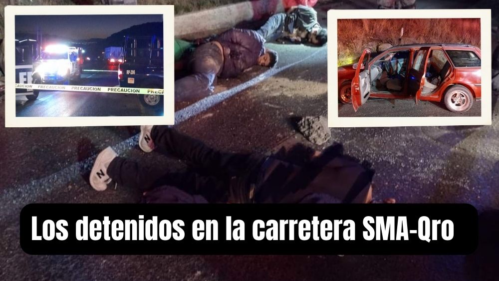 Enfrentamiento armado en carretera San Miguel de Allende-Querétaro; 4 detenidos y 2 Heridos Tras Reporte de Piedras Arrojadas