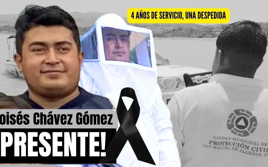 ¡Moisés Chávez Gómez, Presente! cuerpos de emergencia despiden al elemento de PC de San Miguel de Allende