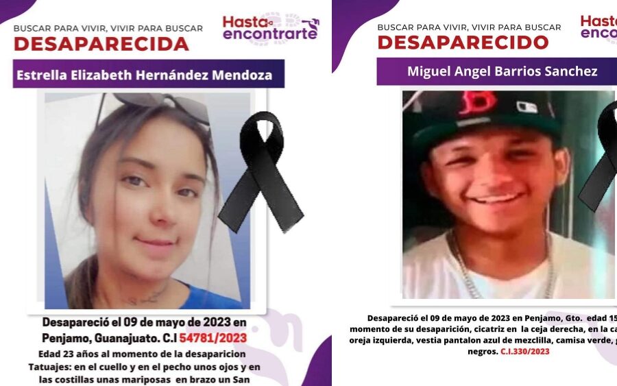 Tras 10 meses desaparecidos en Pénjamo, hallaron a Estrella y su amigo Miguel, aunque sin vida en una fosa clandestina