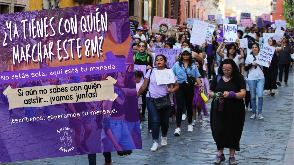 Contingentes, batucada y enorme poder formarán parte de la Marcha del 8M en San Miguel de Allende