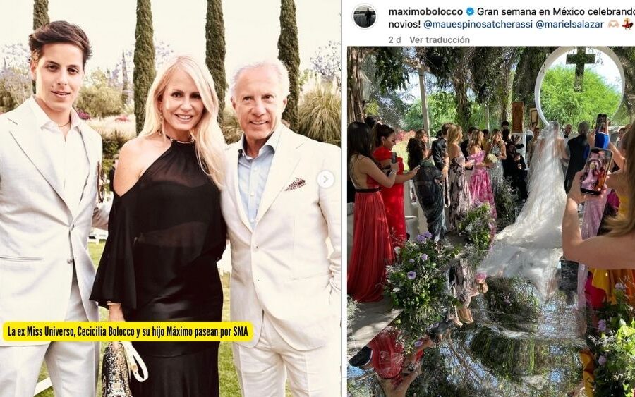 Ex Miss Universo y el modelo e hijo del ex presidente argentino Carlos Menem gozando