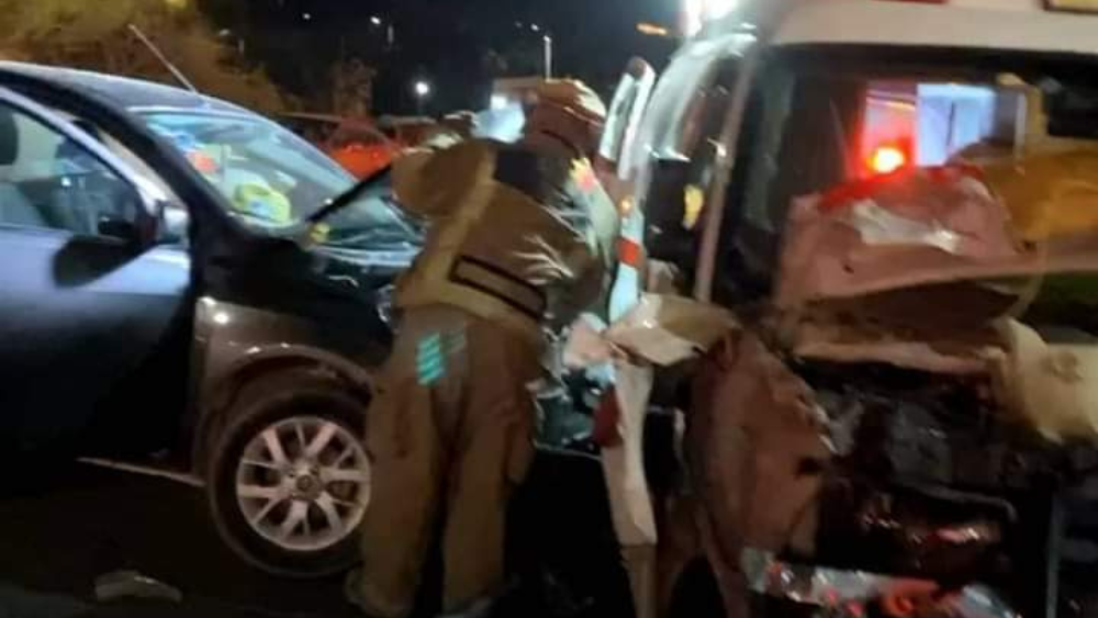 Nuevo accidente en crucero de Libramiento y Nuevo Pantoja destroza ambulancia de Cruz Roja
