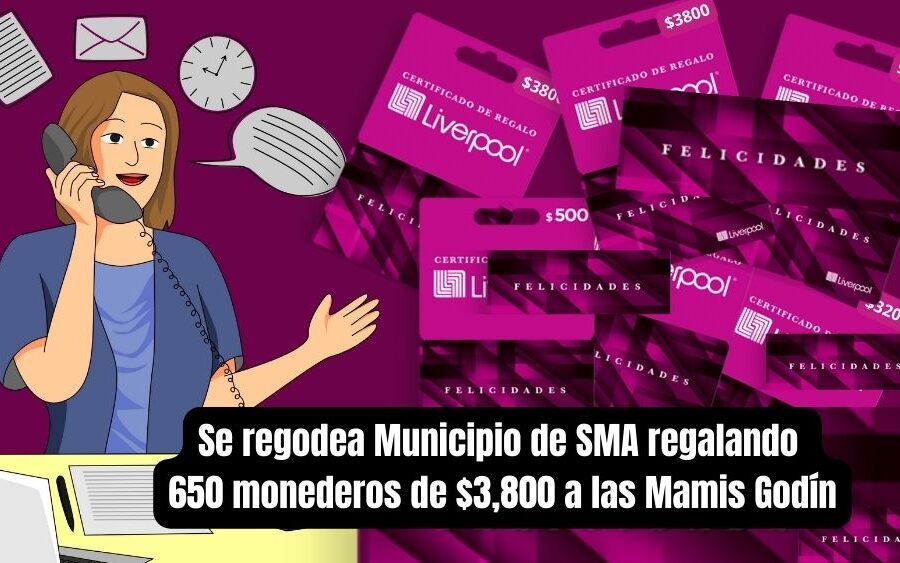 Con 650 monederos de $3 mil 800 pesos c/u y una comilona, Gobierno de San Miguel de Allende se agasaja a la Mamás Godín