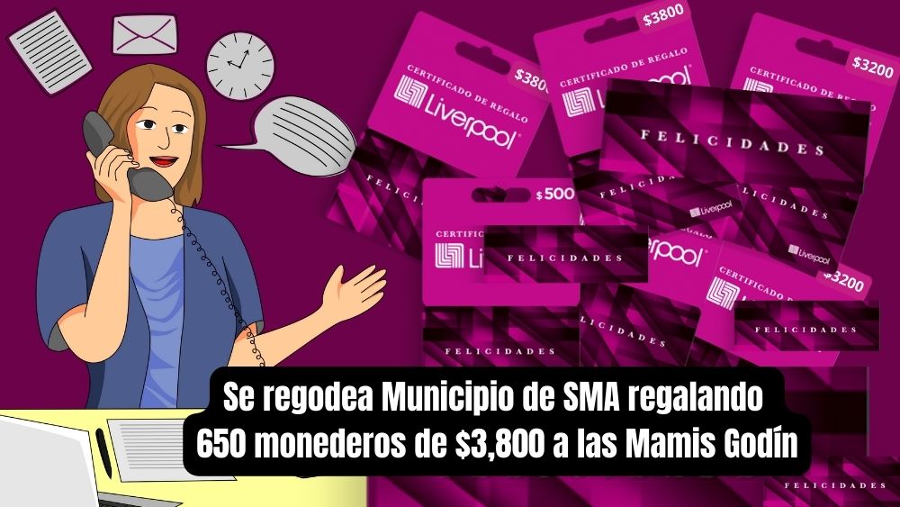 Con 650 monederos de $3 mil 800 pesos c/u y una comilona, Gobierno de San Miguel de Allende se agasaja a la Mamás Godín