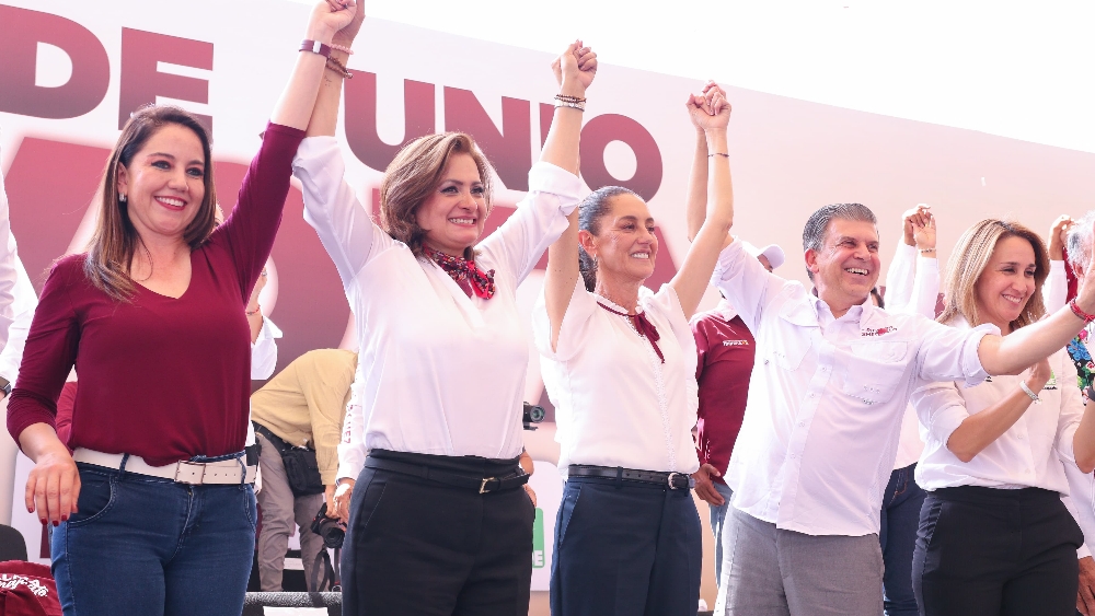 Claudia Sheinbaum visita León para asistir a cierre de campaña de Alma Alcaraz