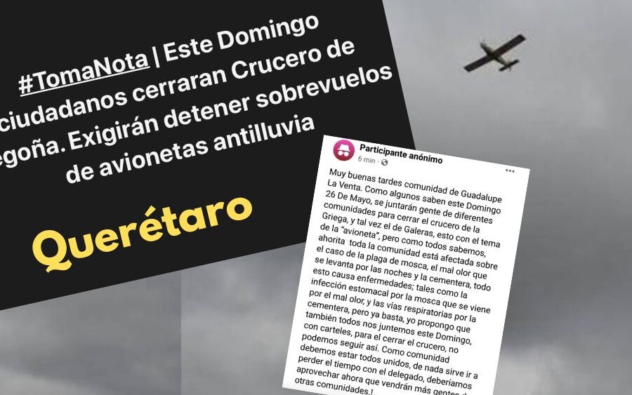 Habitantes de Querétaro anuncian cierre de carreteras en protesta contra las ‘avionetas antilluvia’