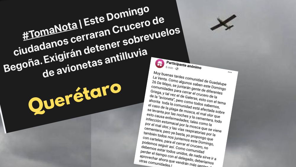 Habitantes de Querétaro anuncian cierre de carreteras en protesta contra las ‘avionetas antilluvia’