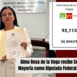 Alma Rosa de la Vega recibe constancia de mayoría y se convierte en Diputada Federal Electa