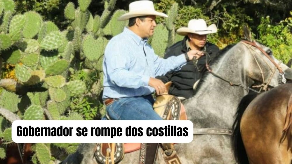 Gobernador Diego Sinhué se fractura 2 costillas al caer de su caballo