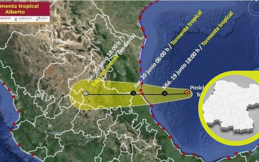 ¿Lluvias fuertes en Gto con la tormenta tropical Alberto?