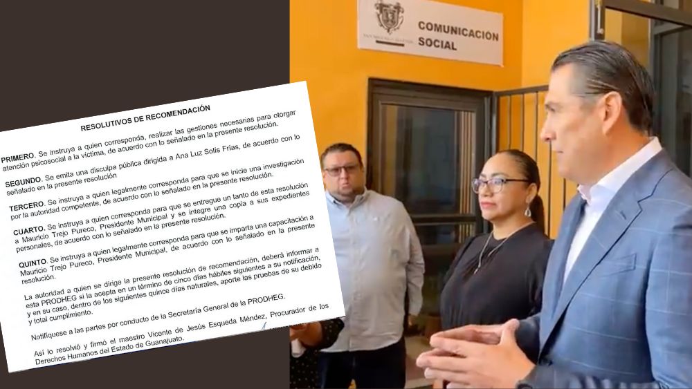 Resuelve Derechos Humanos que alcalde Mauricio Trejo Pureco violentó los Derechos Humanos de una periodista y contra la mujer en San Miguel de Allende