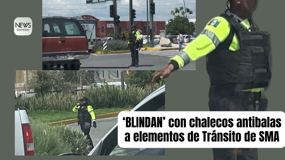 En San Miguel de Allende, blindan con chalecos antibalas a elementos de Tránsito ‘castigados’ en crucero, por no multar