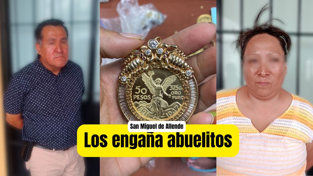 Detienen a pareja que ofrecía ‘paquete mágico’ con billetes y oro falso a Adultos Mayores