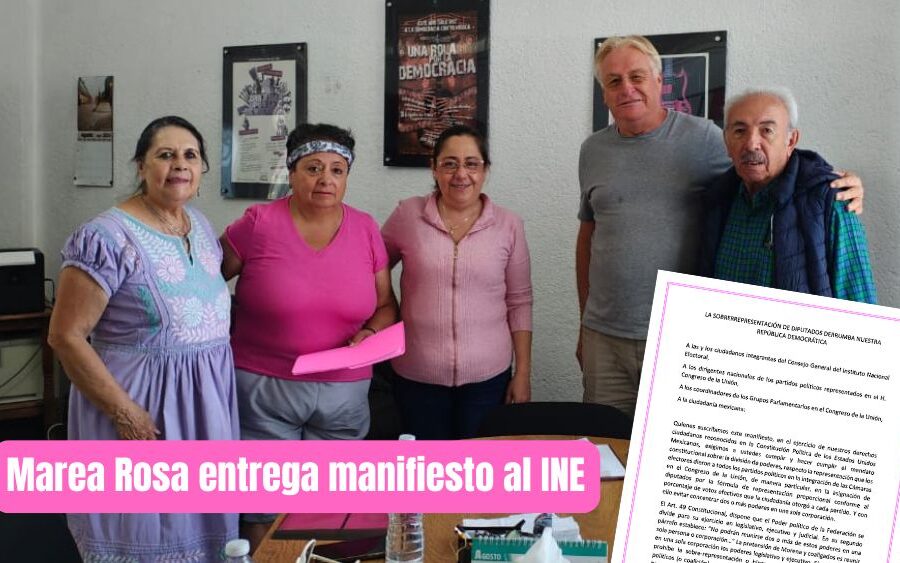 Marea Rosa entrega manifiesto en el INE y convoca a manifestarse en San Miguel de Allende