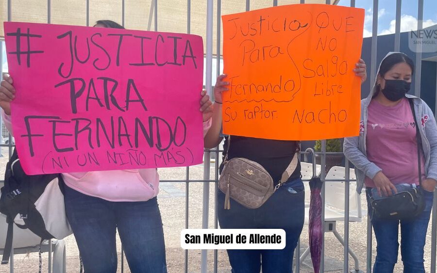 Exigen justicia para el pequeño Fernando y que ‘Nacho’ no salga libre tras secuestro del niño en San Miguel de Allende