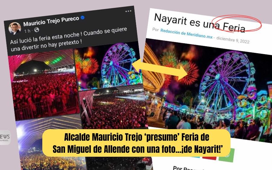 Alcalde de San Miguel de Allende presume su feria… ¡con una foto de la feria de Nayarit!