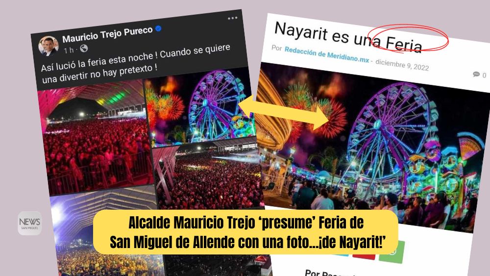 Alcalde de San Miguel de Allende presume su feria… ¡con una foto de la feria de Nayarit!